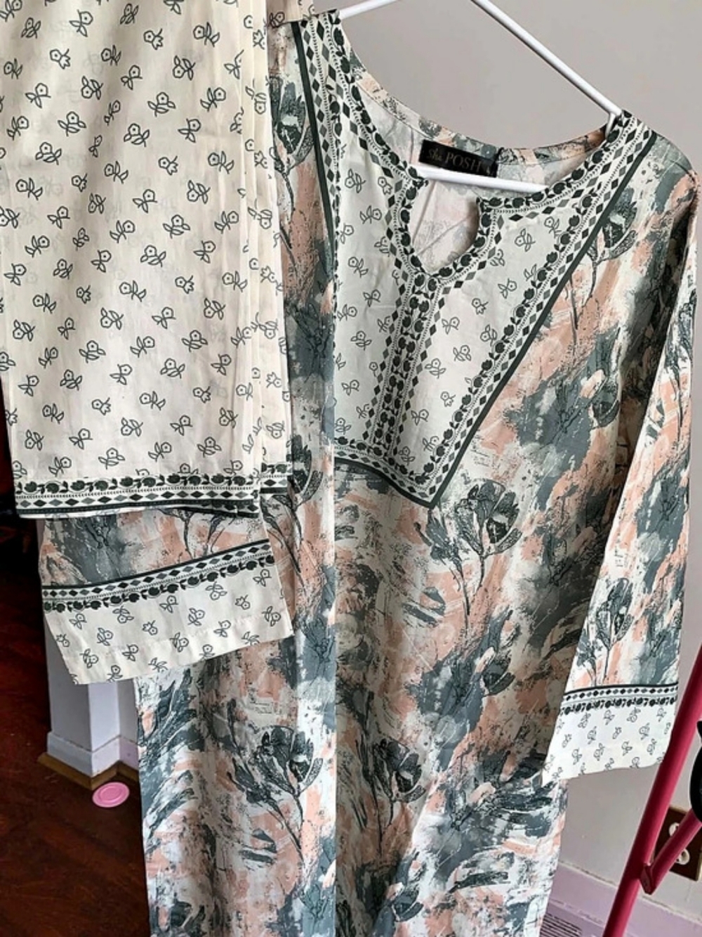 Shaposh Floral Co Ords Set Dress NWT in Green & Pink